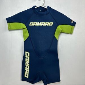 Camaro Sporty Aquatic Wetsuit for Baby Toddler Blue/Green Size 2 UV50+